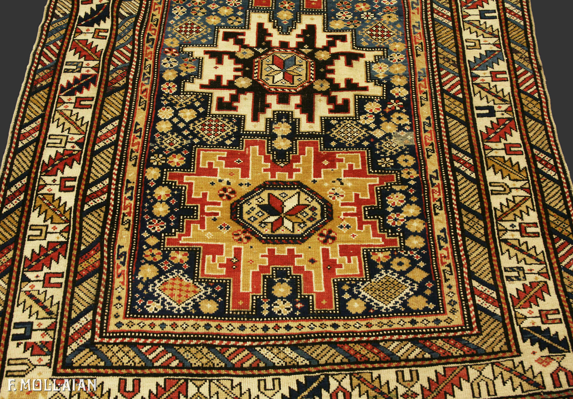 Tapis Couloir Caucasien Antique Lezghi n°:77933638